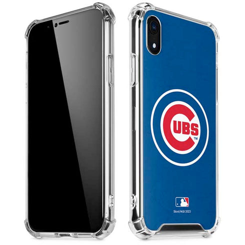 MLB Chicago Cubs - Solid Distressed iPhone XR Clear Case