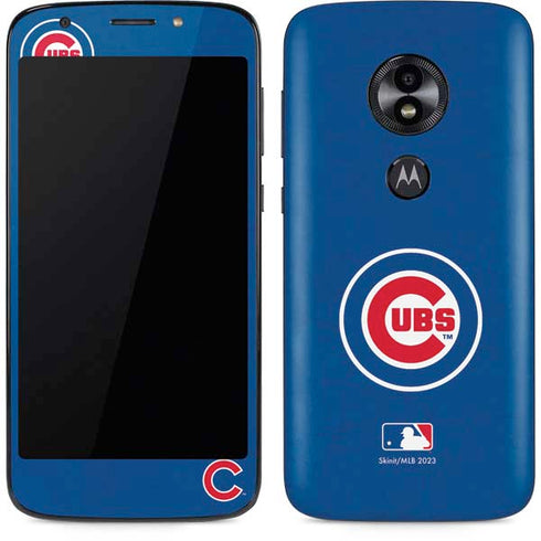 MLB Chicago Cubs - Solid Distressed Moto E5 Play Skin