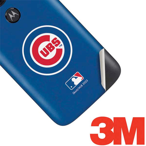 MLB Chicago Cubs - Solid Distressed Moto E5 Play Skin