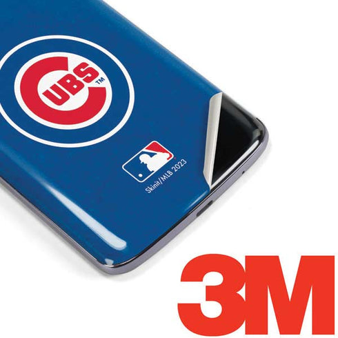 MLB Chicago Cubs - Solid Distressed Moto E5 Plus Skin
