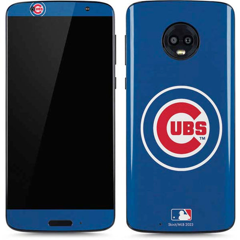 MLB Chicago Cubs - Solid Distressed Moto G6 Skin