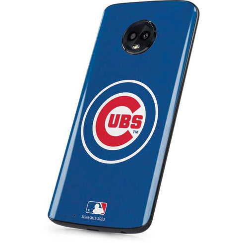 MLB Chicago Cubs - Solid Distressed Moto G6 Skin