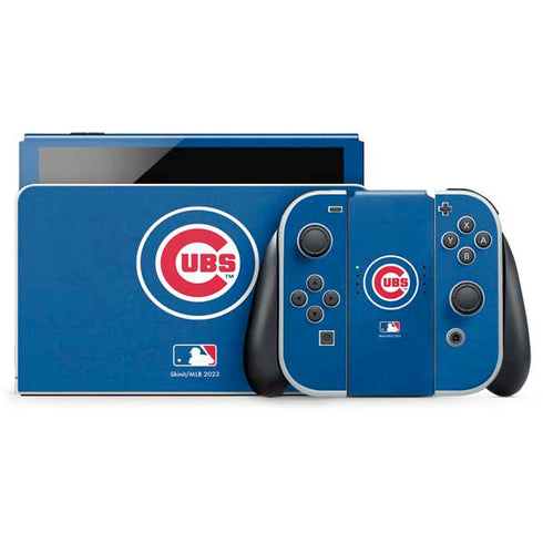 MLB Chicago Cubs - Solid Distressed Nintendo Switch OLED (2021) Skin