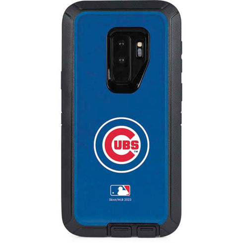 MLB Chicago Cubs - Solid Distressed Otterbox Defender Galaxy Skin