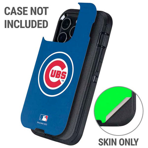 MLB Chicago Cubs - Solid Distressed Otterbox Defender iPhone Skin