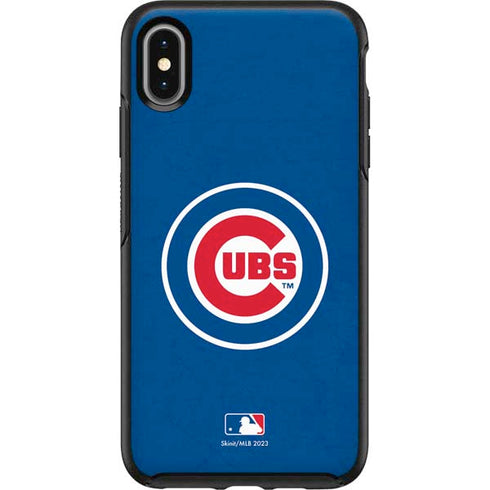 MLB Chicago Cubs - Solid Distressed Otterbox Symmetry iPhone Skin