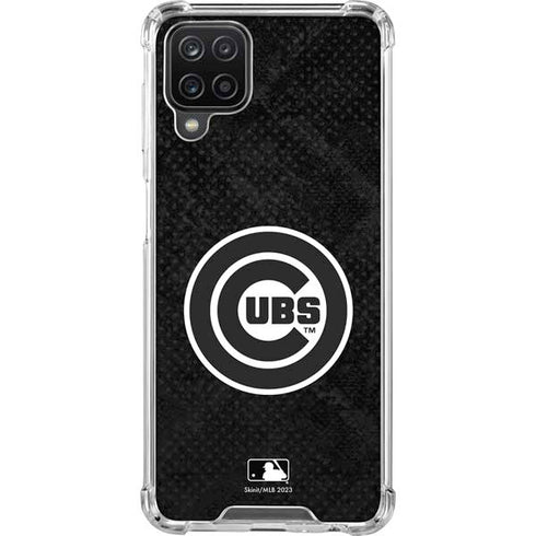 MLB Chicago Cubs Dark Wash Galaxy A12 Clear Case