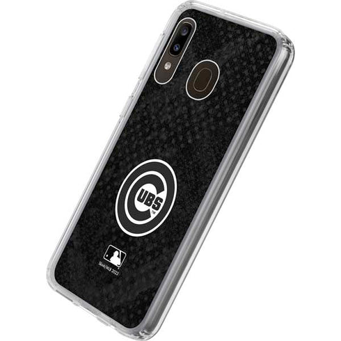 MLB Chicago Cubs Dark Wash Galaxy A20 Clear Case