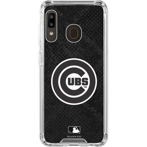 MLB Chicago Cubs Dark Wash Galaxy A30 Clear Case