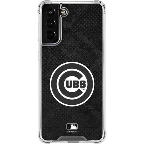 MLB Chicago Cubs Dark Wash Galaxy S21 FE Clear Case