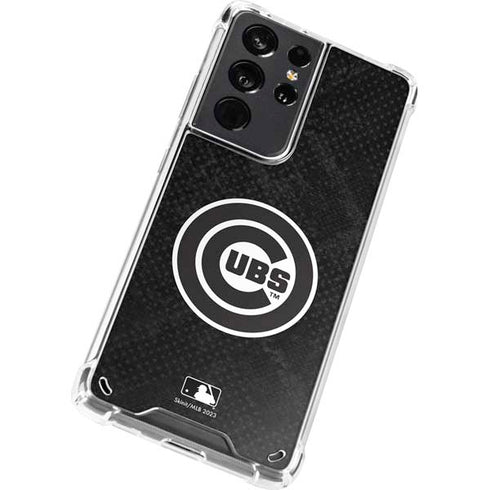 MLB Chicago Cubs Dark Wash Galaxy S21 Ultra 5G Clear Case