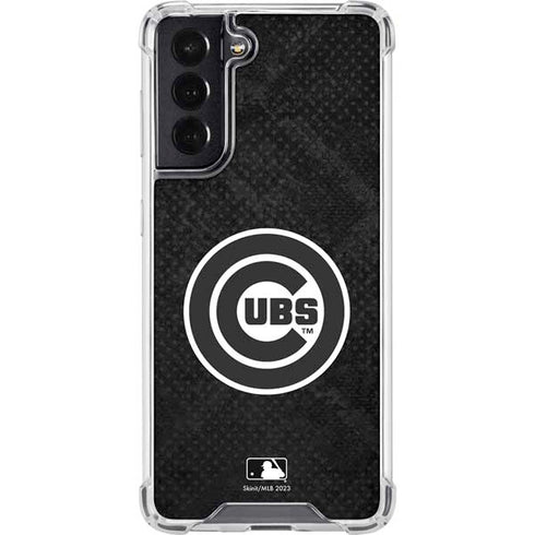 MLB Chicago Cubs Dark Wash Galaxy S22 Clear Case