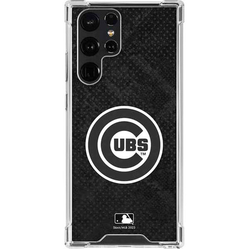 MLB Chicago Cubs Dark Wash Galaxy S22 Ultra Clear Case
