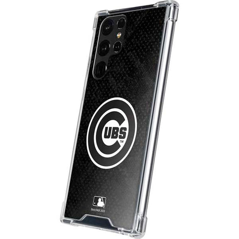MLB Chicago Cubs Dark Wash Galaxy S22 Ultra Clear Case