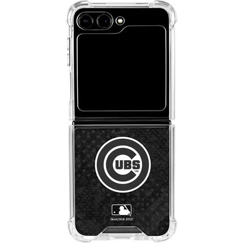 MLB Chicago Cubs Dark Wash Galaxy Z Flip5 5G Clear Case