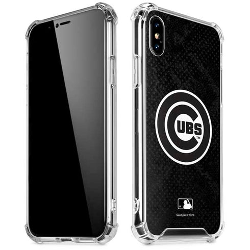 MLB Chicago Cubs Dark Wash iPhone XS Max Clear Case