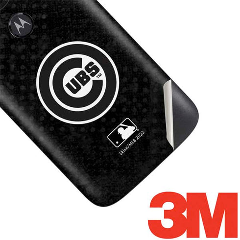 MLB Chicago Cubs Dark Wash Moto E5 Play Skin