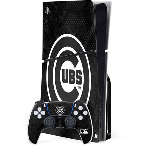 MLB Chicago Cubs Dark Wash PS5 Slim Disk Bundle Skin