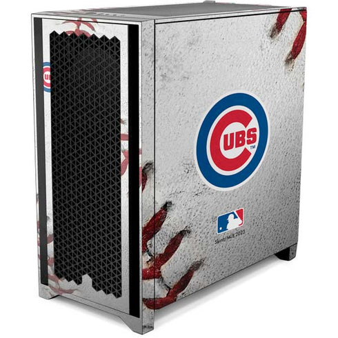 MLB Chicago Cubs Game Ball Corsair 4000D Tempered Glass Mid-Tower ATX Case Skin