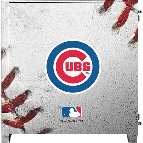 MLB Chicago Cubs Game Ball Corsair 4000D Tempered Glass Mid-Tower ATX Case Skin
