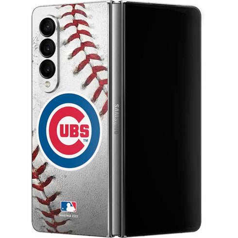 MLB Chicago Cubs Game Ball Galaxy Z Fold4 5G Skin