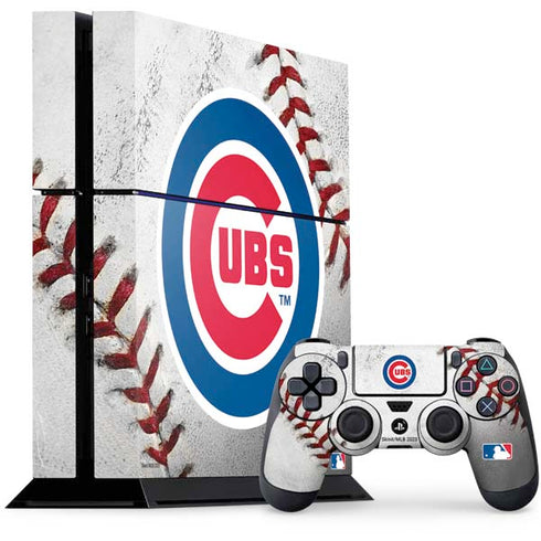 MLB Chicago Cubs Game Ball PS4 Console and Controller Bundle Skin
