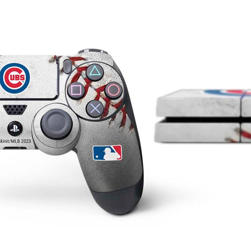 MLB Chicago Cubs Game Ball PS4 Console and Controller Bundle Skin