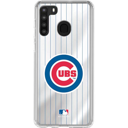 MLB Chicago Cubs Home Jersey Galaxy A21 Clear Case