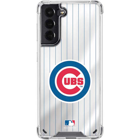 MLB Chicago Cubs Home Jersey Galaxy S21 5G Clear Case