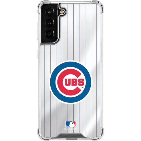 MLB Chicago Cubs Home Jersey Galaxy S21 FE Clear Case