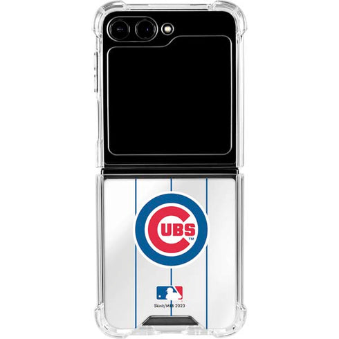 MLB Chicago Cubs Home Jersey Galaxy Z Flip5 5G Clear Case