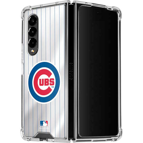 MLB Chicago Cubs Home Jersey Galaxy Z Fold4 5G Clear Case