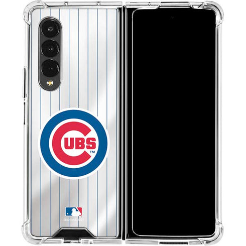 MLB Chicago Cubs Home Jersey Galaxy Z Fold4 5G Clear Case