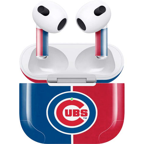 MLB Chicago Cubs Split Apple AirPods (3rd Gen 2021) Skin