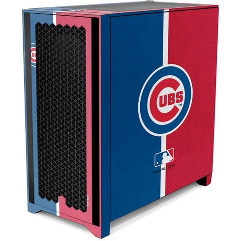 MLB Chicago Cubs Split Corsair 4000D Tempered Glass Mid-Tower ATX Case Skin