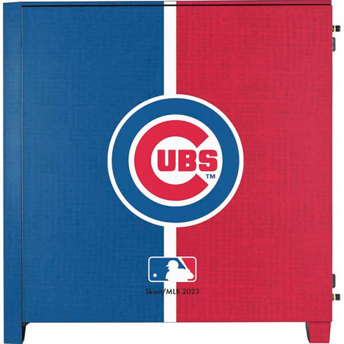 MLB Chicago Cubs Split Corsair 4000D Tempered Glass Mid-Tower ATX Case Skin