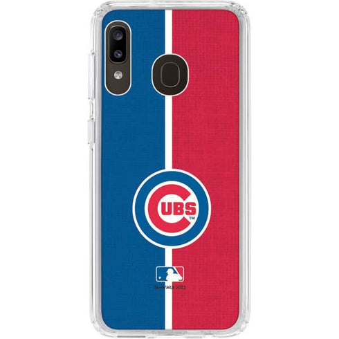 MLB Chicago Cubs Split Galaxy A20 Clear Case