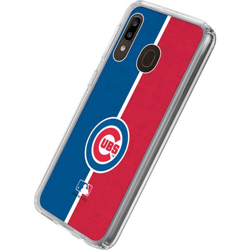 MLB Chicago Cubs Split Galaxy A20 Clear Case