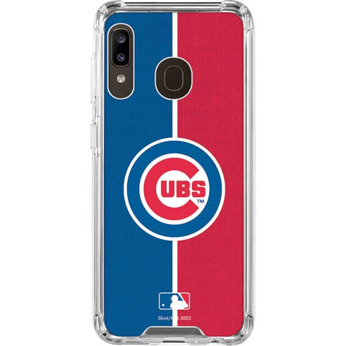 MLB Chicago Cubs Split Galaxy A30 Clear Case
