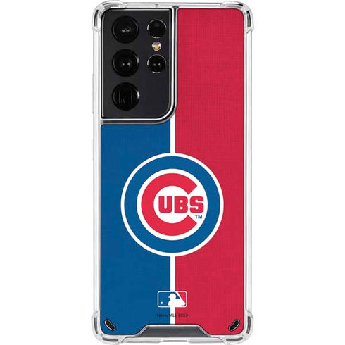 MLB Chicago Cubs Split Galaxy S21 Ultra 5G Clear Case