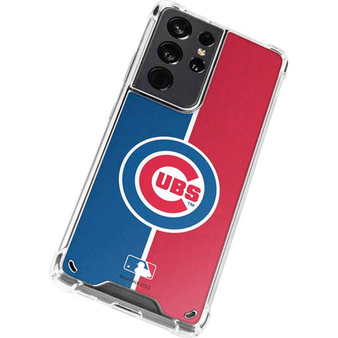 MLB Chicago Cubs Split Galaxy S21 Ultra 5G Clear Case
