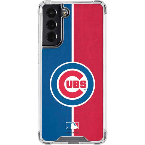 MLB Chicago Cubs Split Galaxy S22 Clear Case
