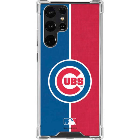 MLB Chicago Cubs Split Galaxy S22 Ultra Clear Case
