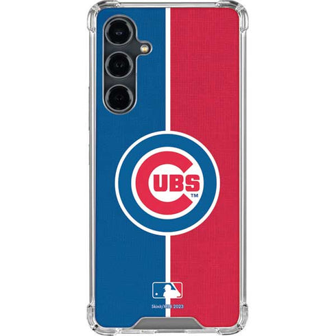 MLB Chicago Cubs Split Galaxy S23 FE Clear Case