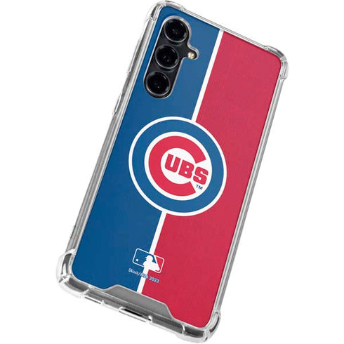 MLB Chicago Cubs Split Galaxy S23 FE Clear Case