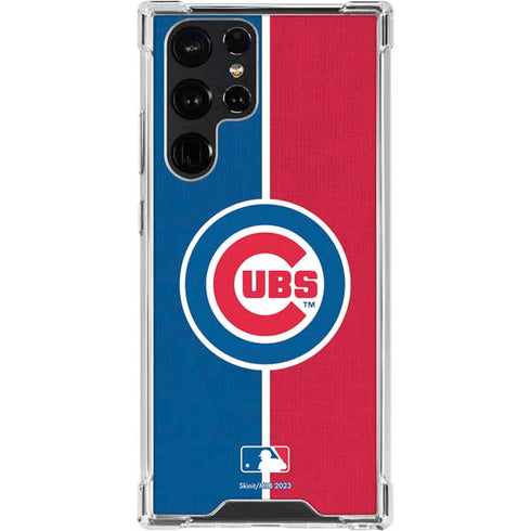 MLB Chicago Cubs Split Galaxy S24 Ultra Clear Case