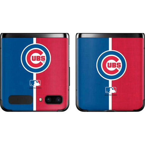 MLB Chicago Cubs Split Galaxy Z Flip Skin