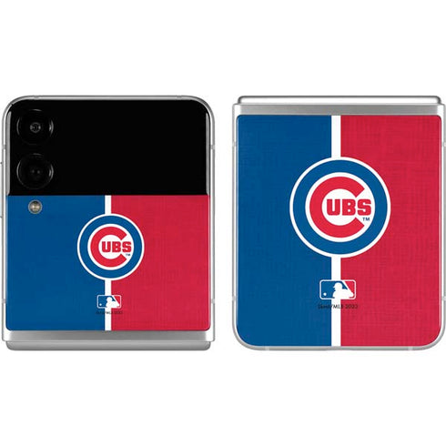 MLB Chicago Cubs Split Galaxy Z Flip4 5G Skin