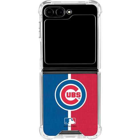 MLB Chicago Cubs Split Galaxy Z Flip5 5G Clear Case