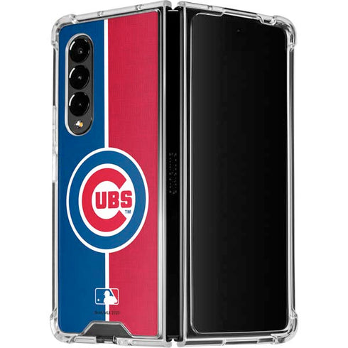 MLB Chicago Cubs Split Galaxy Z Fold4 5G Clear Case